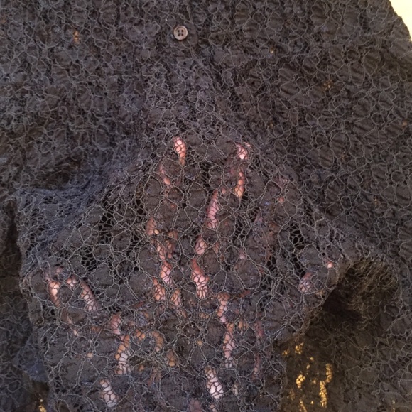 NWOT gray lace free people peplum top - Picture 4 of 4