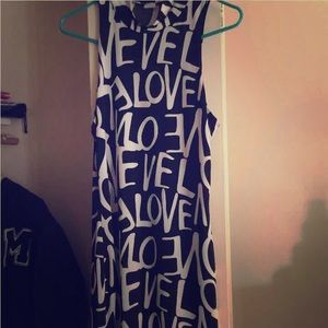 Black and white slim dress