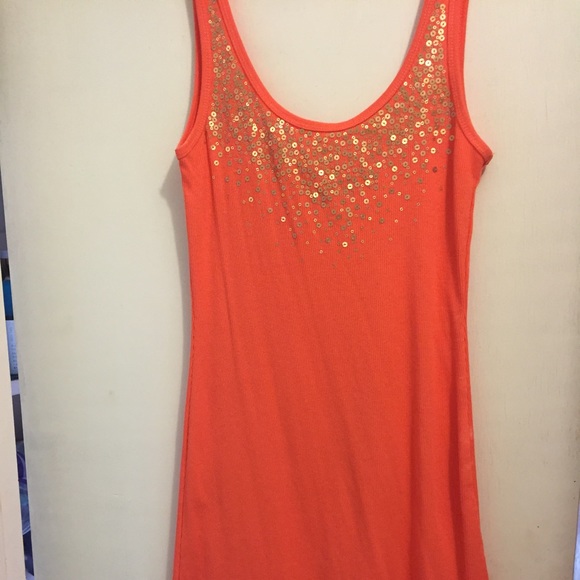 Coral tank dress size small