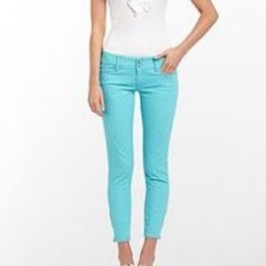 Lilly Pulitzer Green Worth Skinny Mini Jeans