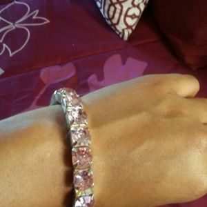Pink custom diamond bracelet