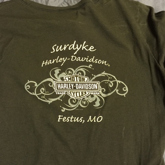 Quarter Sleeve Gray Harley Davidson Shirt - Picture 4 of 4