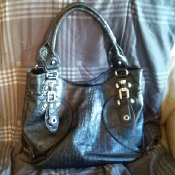 Jessica Simpson Black Silver Purse