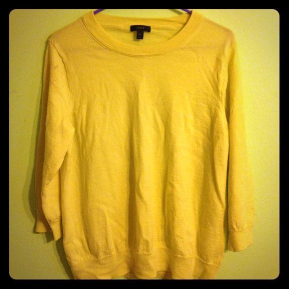 J-Crew yellow sweater