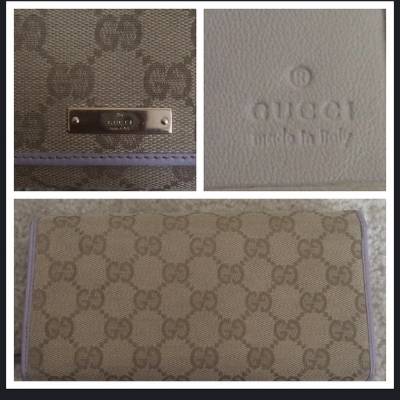 🍀sale🍀Gucci long wallet with purple lining - Picture 2 of 4