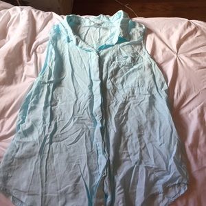 Sleeveless button down