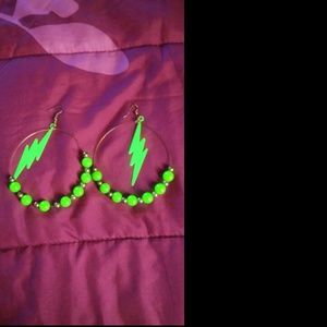 Lime green bangles