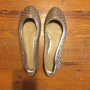 Antonio Melani Leather Cutout Flats