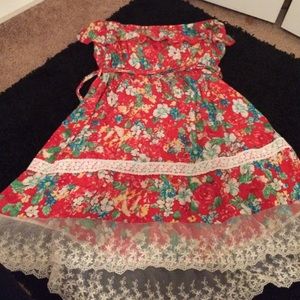 Flower print summer dress