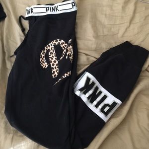 PINK cheetah gym pants