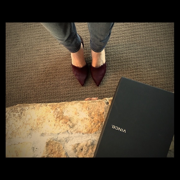 Vince Shoes - VINCE. Claire d'Orsay Pumps in Oxblood