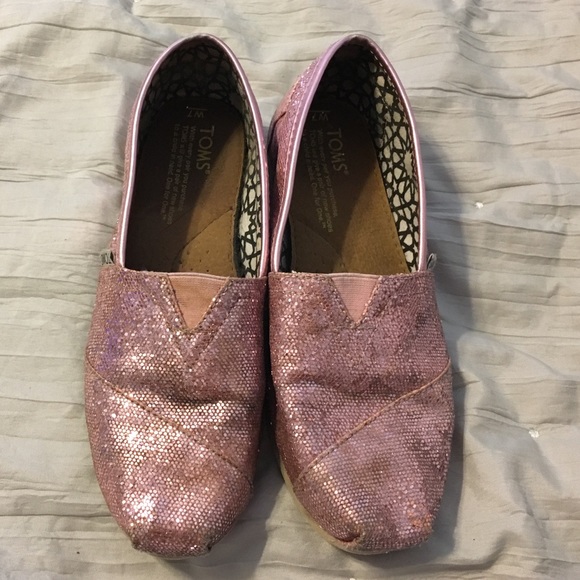 Pink glitter Toms