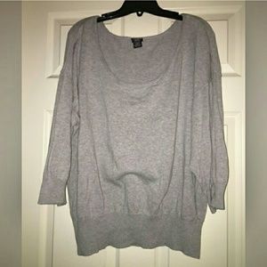 Grey 3/4 Sleeve Sweater