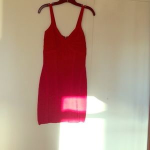 Red Bebe Bandage Dress