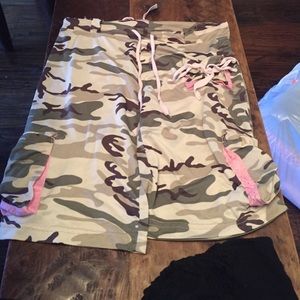Camo workout shorts