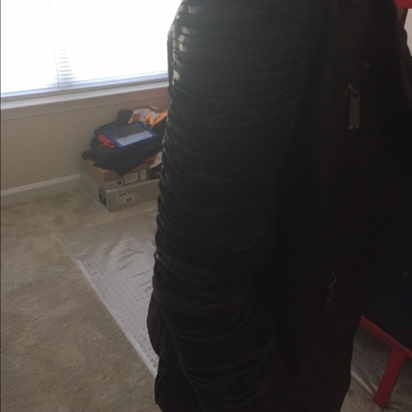 Haute hippie XS leather shredded sleeve jacket - Picture 2 of 4