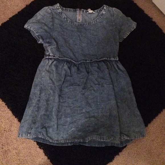 Denim baby doll dress