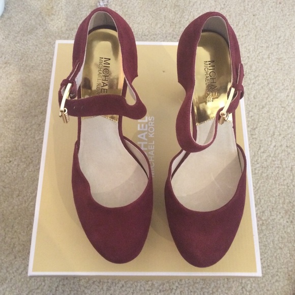 MICHAEL Michael Kors Shoes - Michael Michael Kors red haven ankle strap heels
