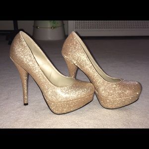 Glitter Gold High Heels