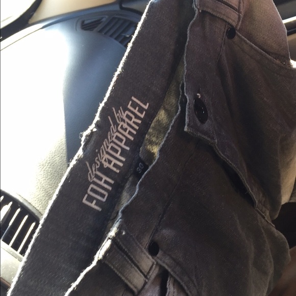FOH Apparel Gray Biker jeans 30x32 - Picture 2 of 4