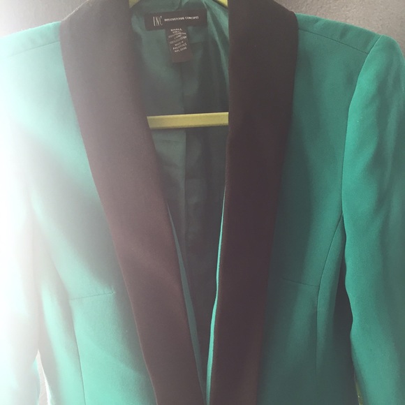 Inc tuxedo green tuxedo jacket
