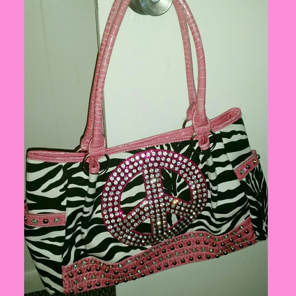 Buckle Handbags - Pink Peace purse