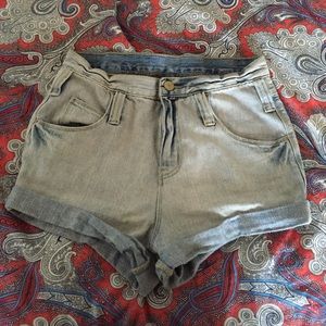high waisted denim shorts BDG