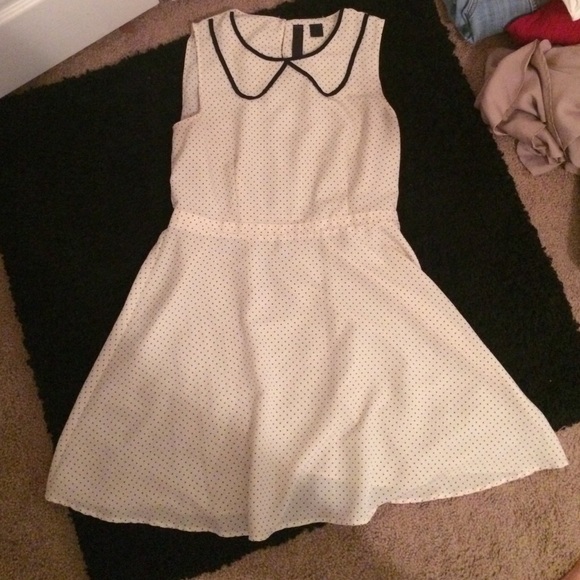 White polka dot dress