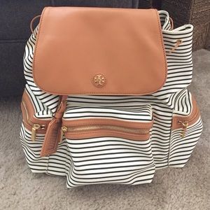 Tory Burch Viva Striped Backpack