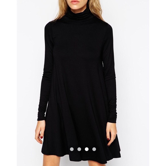 ASOS Swing Dress with turtleneck and long sleeves