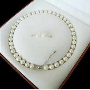 Pearl Necklace and Earring Set
