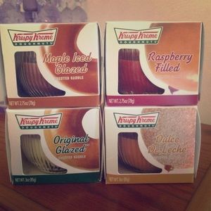 Four Krispy Kreme Donuts Candles