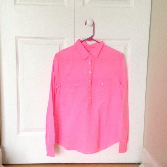 J. Crew Tops - J. Crew hot pink blouse
