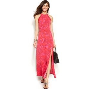 Michael Kors paisley halter maxi dress