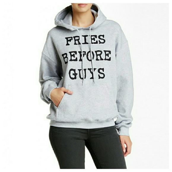 Recycled Karma Tops - Fries Before Guys Pullover Hoodie