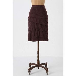 Anthropologie "Layered in Slate" pencil skirt