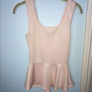 Blush Pink Peplum Top