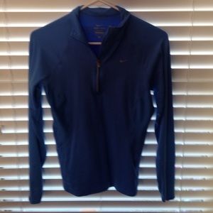 Nike dri-fit blue 3/4 zip pullover.