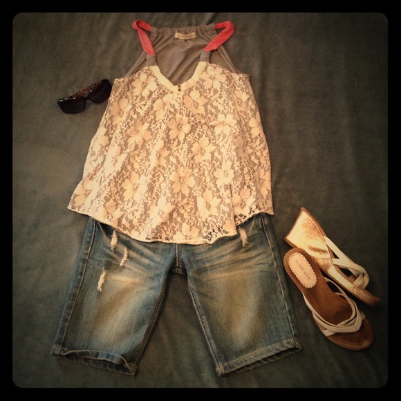 Bermuda style shorts.