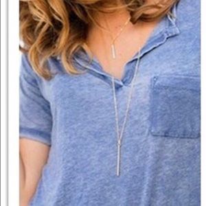 Fashion gold bar necklace