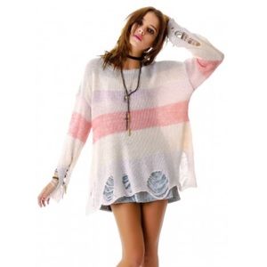 NWOT Wildfox Pastel Popsicle Lennon Sweater👅