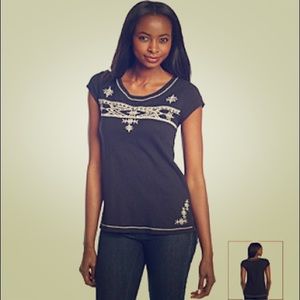Lucky Brand Embroidered Tee