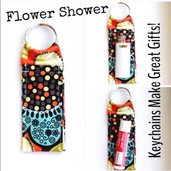 Made in Vera Bradley Accessories - Made in Vera Bradley Print Chapstick Keychain NWOT