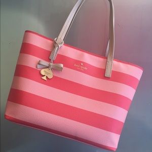 Pink striped Kate Spade Purse