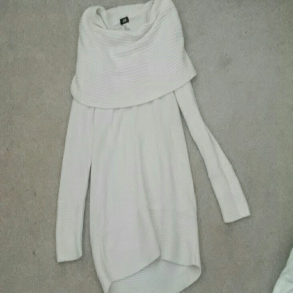 Cowl neck tunic sweater