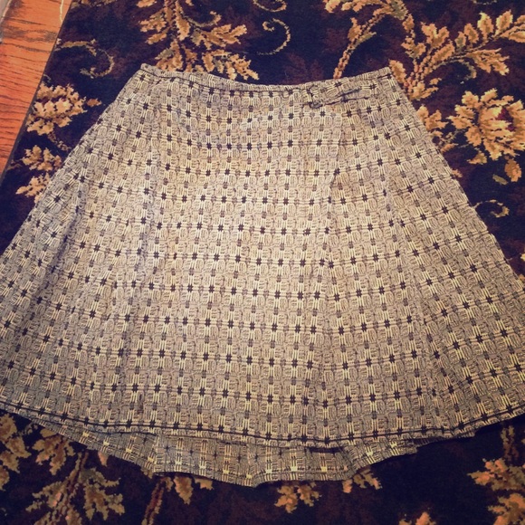 Pleated wrap skirt