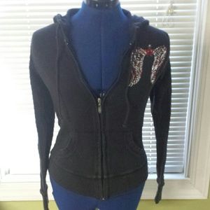 Pink Rose Jacket With Hood