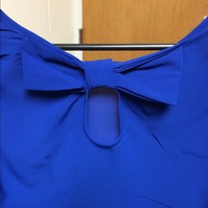 Blue Sheer semi-casual blouse