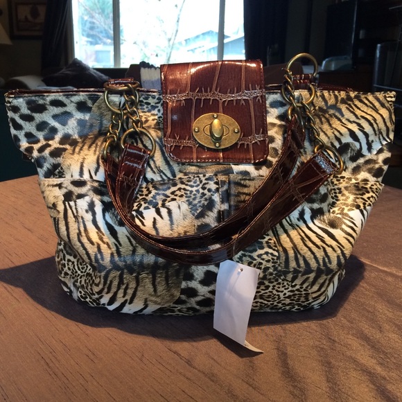 Animal print purse
