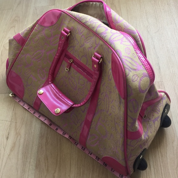 bebe Bags Pink Bebe Travel Weekender Bag Poshmark